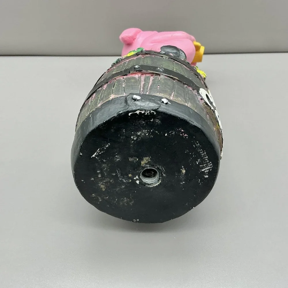 Rince‎ Cochon Pink Pig Beer Tap Handle Barrel Grapes Yellow Mug Bar Figurine